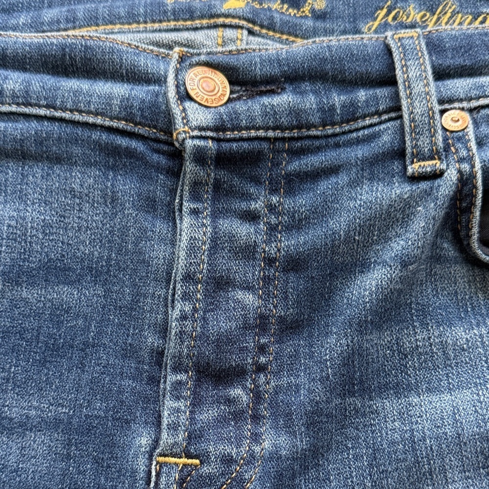 7 For All Mankind Women's Light Blue Skinny Jeans - Picture 6 of 8